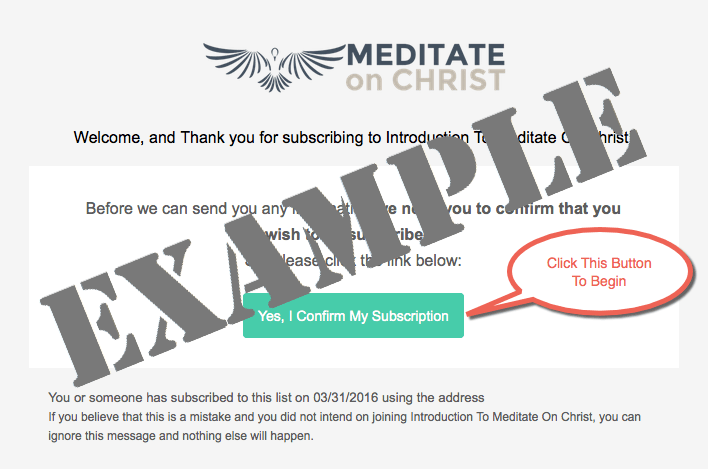 Example Confirmation Email - Check Your Inbox