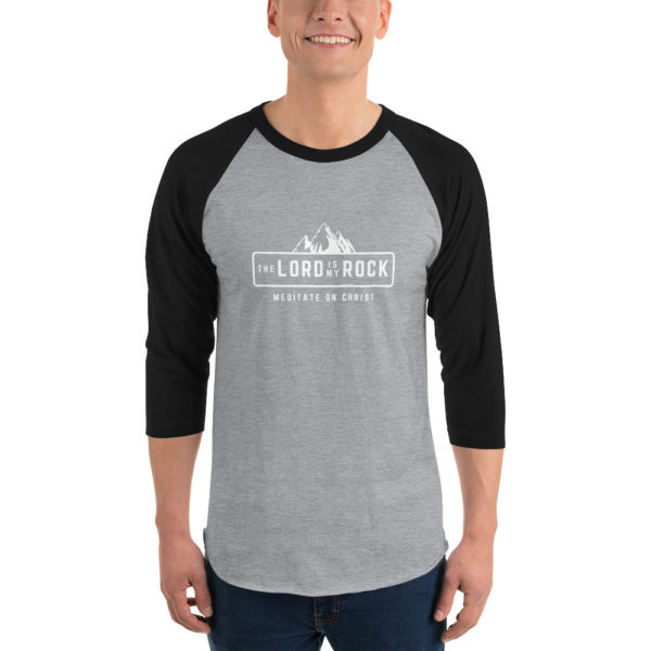 The Lord Is My Rock - 3/4 sleeve raglan shirt - Image 3