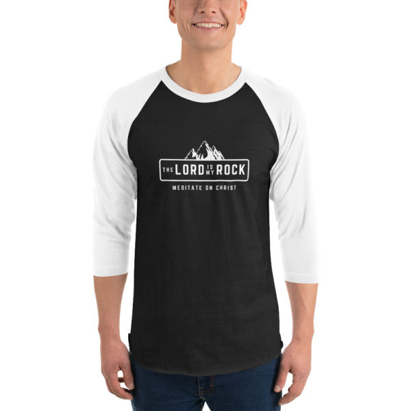 The Lord Is My Rock - 3/4 sleeve raglan shirt - Image 2