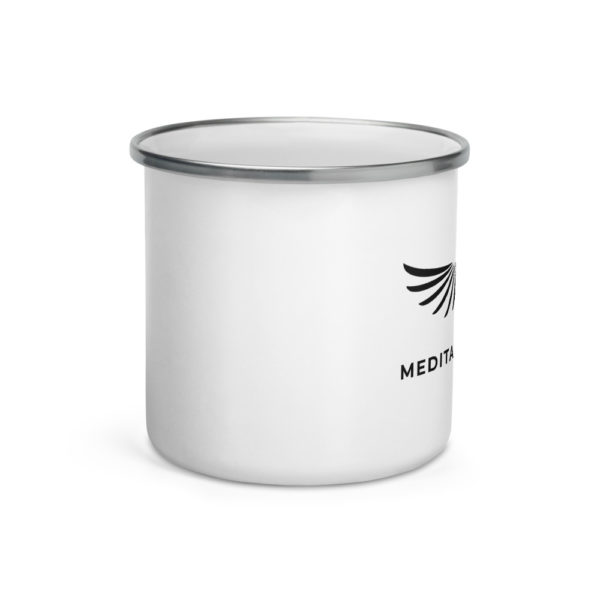 Meditate On Christ Logo - Enamel Mug - Image 2