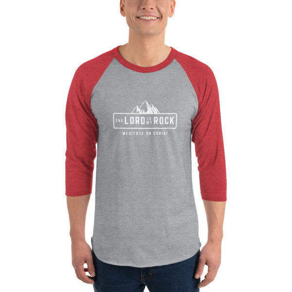 The Lord Is My Rock - 3/4 sleeve raglan shirt - Image 4