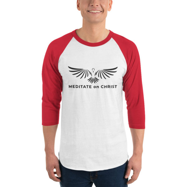 Meditate On Christ Logo - 3/4 sleeve raglan shirt - Image 5