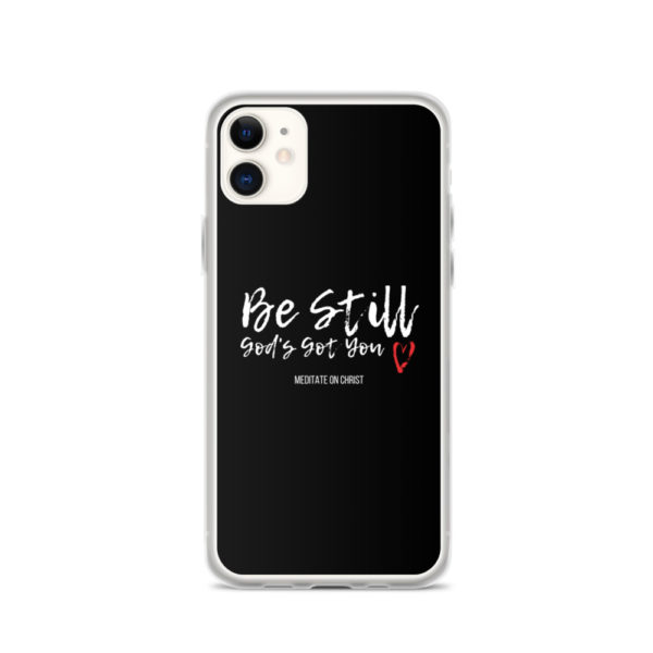 Be Still - God's Got You Red Heart - iPhone Case - Image 2