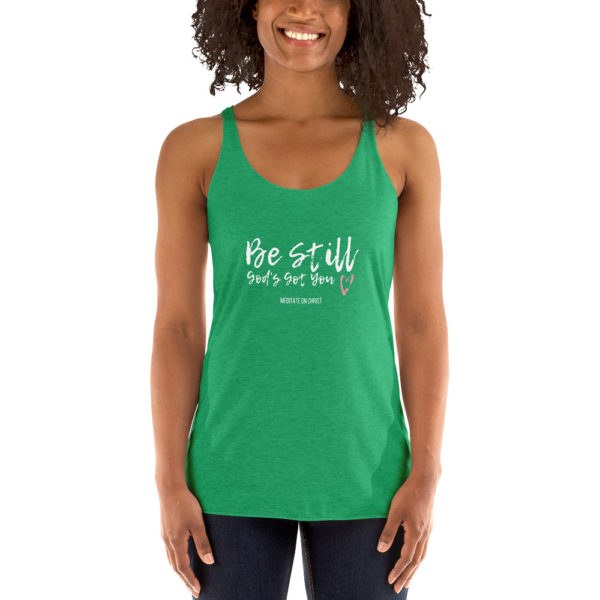 Be Still - God's Got You - Women's Racerback Tank - Image 12