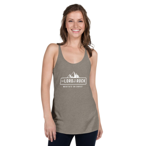 The Lord Is My Rock - Women's Racerback Tank - Image 11