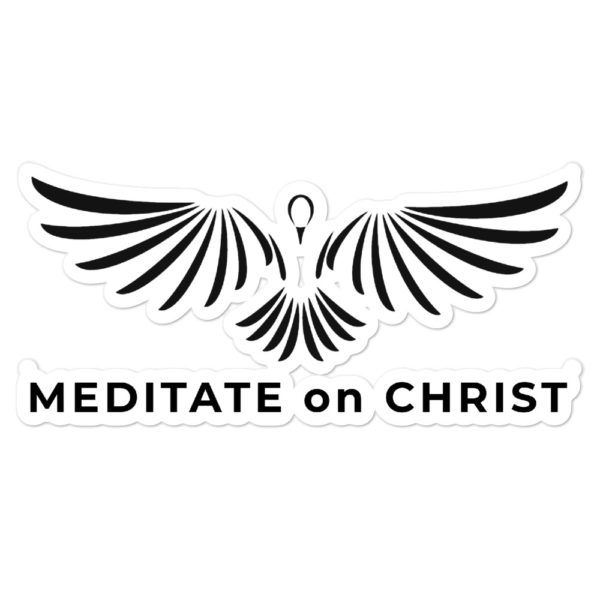 Meditate On Christ Logo - Bubble-free stickers - Image 3