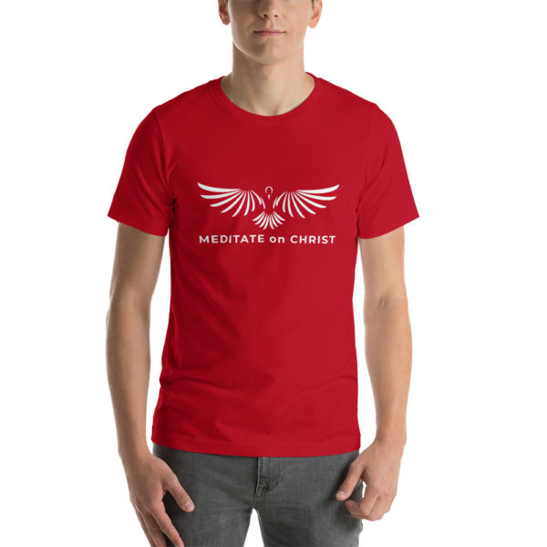 Meditate On Christ Logo - Short-Sleeve Unisex T-Shirt - Image 4