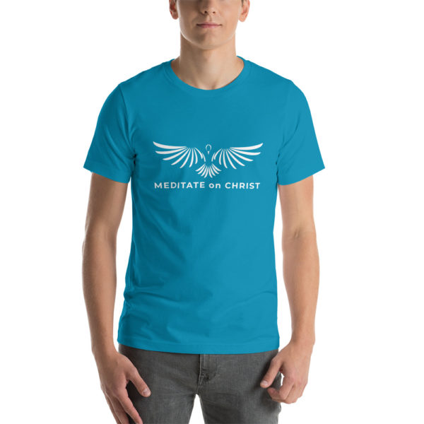 Meditate On Christ Logo - Short-Sleeve Unisex T-Shirt - Image 14