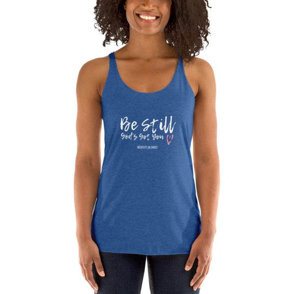 Be Still - God's Got You - Women's Racerback Tank - Image 9