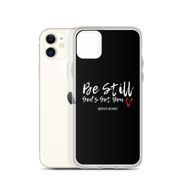 Be Still - God's Got You Red Heart - iPhone Case - Image 3