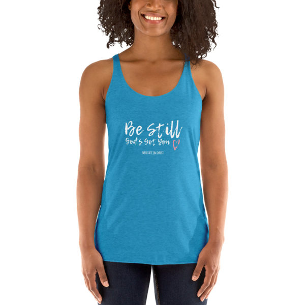 Be Still - God's Got You - Women's Racerback Tank - Image 13