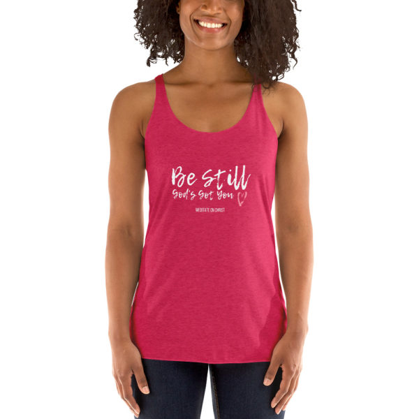 Be Still - God's Got You - Women's Racerback Tank - Image 6