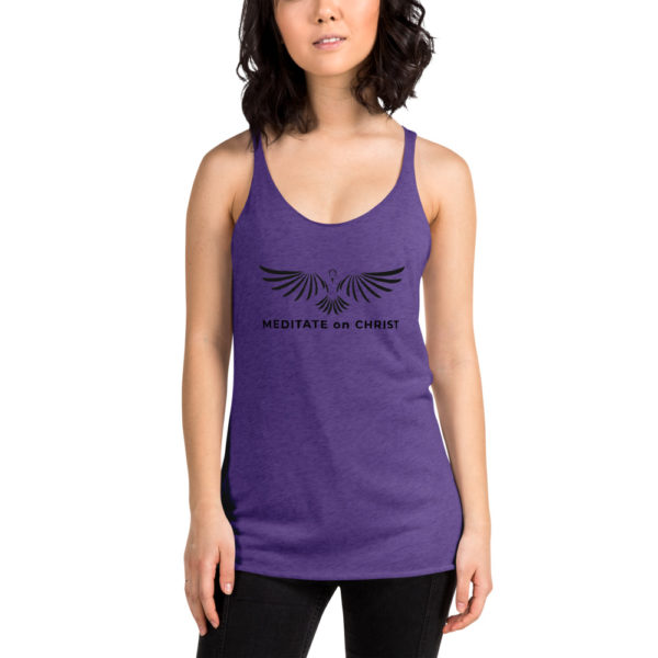 Meditate On Christ Logo - Women's Racerback Tank - Image 4