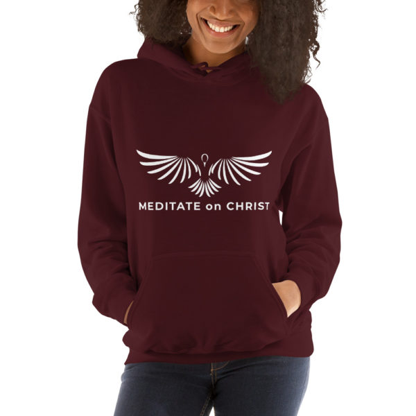 Meditate On Christ Logo - Unisex Hoodie - Image 4