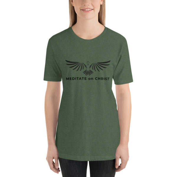 Meditate On Christ Logo - Short-Sleeve Unisex T-Shirt - Image 4