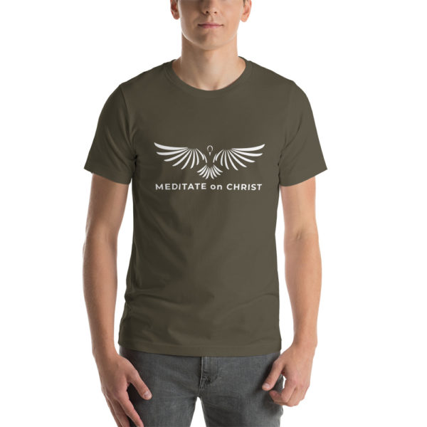 Meditate On Christ Logo - Short-Sleeve Unisex T-Shirt - Image 6