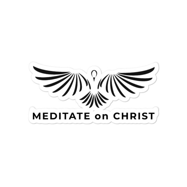 Meditate On Christ Logo - Bubble-free stickers - Image 2