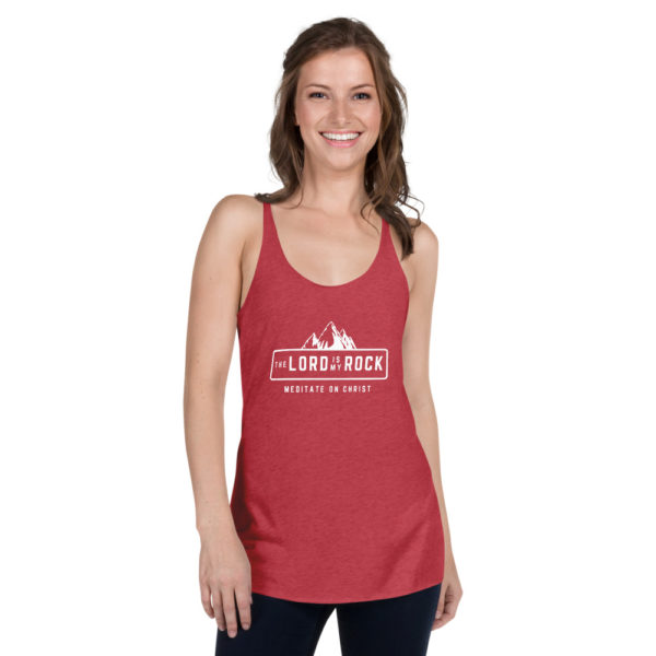 The Lord Is My Rock - Women's Racerback Tank - Image 7