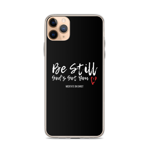 Be Still - God's Got You Red Heart - iPhone Case - Image 6